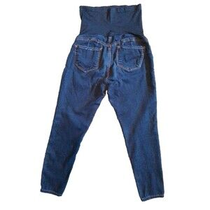 Bella Vida Maternity Over The Belly Jeans Womens Size S Blue Stretchy 26x28